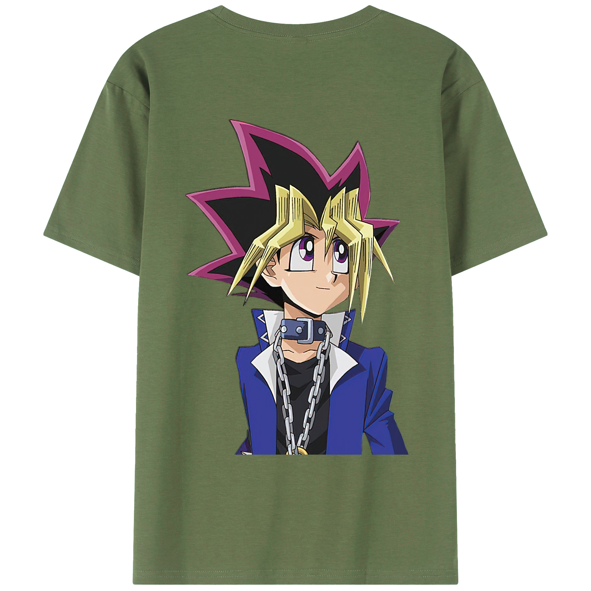 （画像用） 遊☆戯☆王 Yu-Gi-Oh! 綿100％ メンズ半袖Tシャツ（バックプリント） 通気性